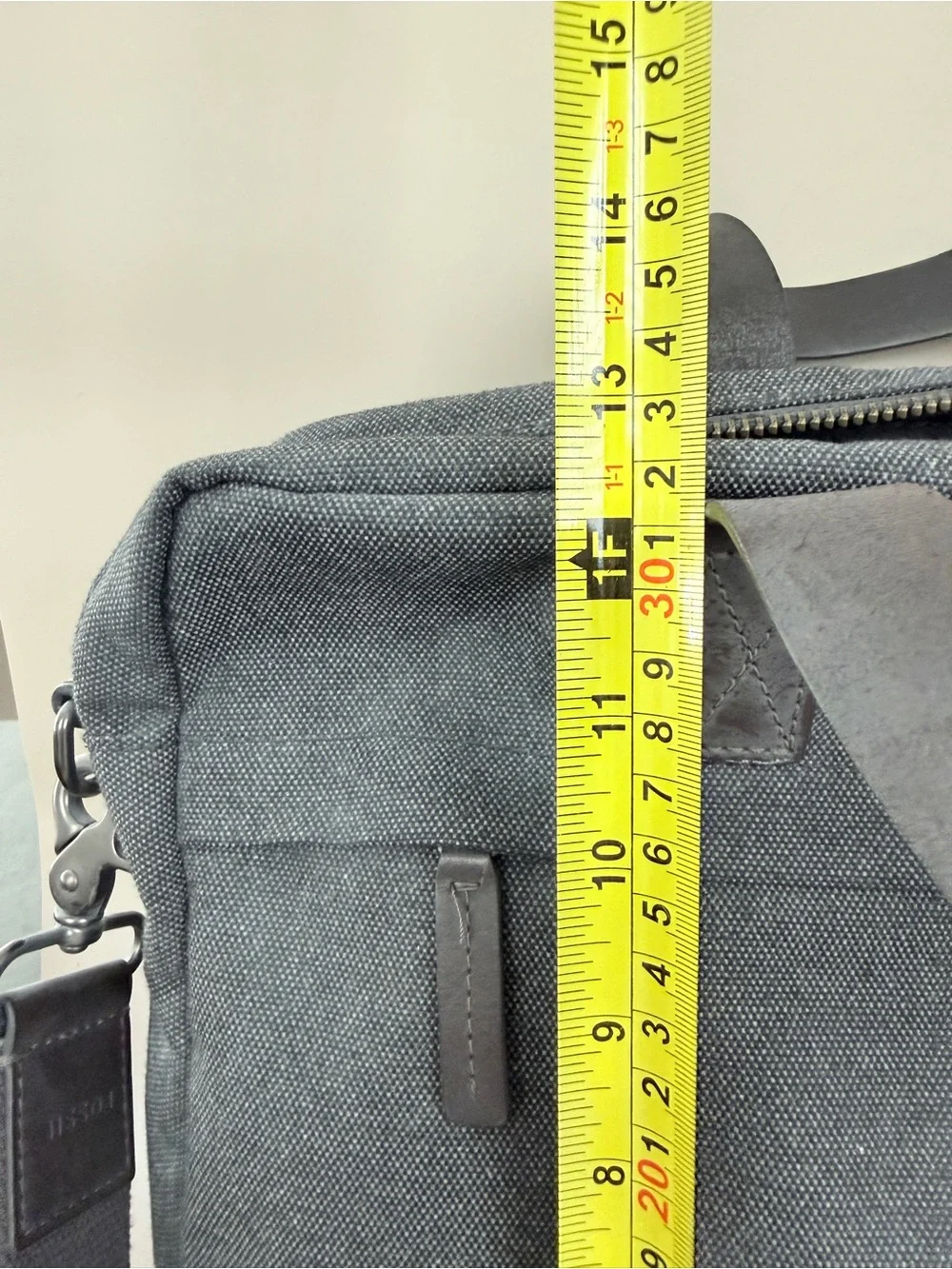 Fossil Men's Canvas Messenger Bag - Casual Work Shoulder Bag